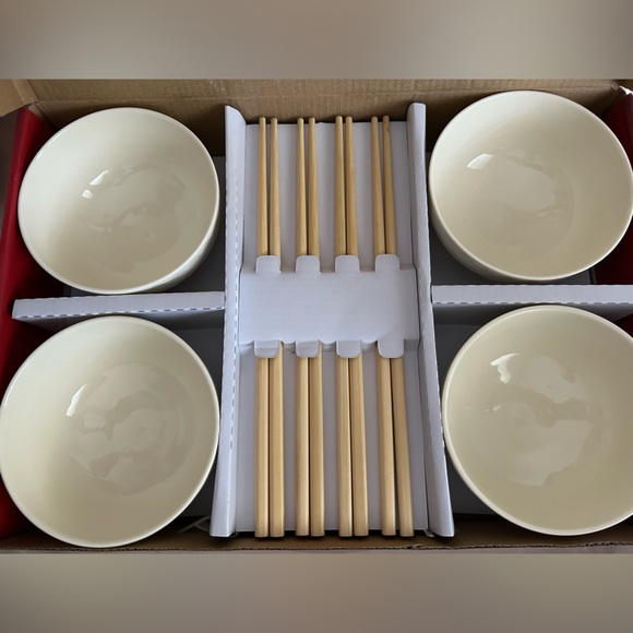 Other - Vintage Brand New Bowl and Chopsticks Set Never Used